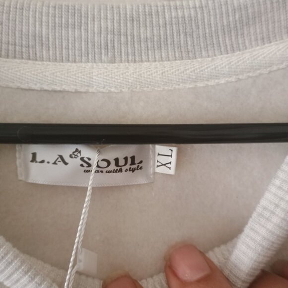 NWT LA Soul Floral Print Long Sleeve Pullover Sweatshirt Size XL - Picture 5 of 6